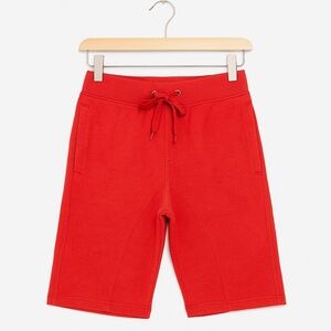 Kaalu NEW With Tags Men's Size Small Red Long Sweat Shorts w 3 Pockets/Tie Waist
